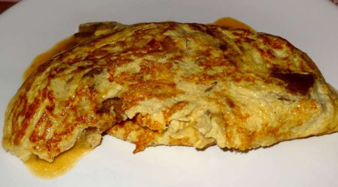 Omelette aux cèpes séchés