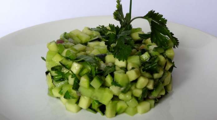 Tartare courgette, concombre et avocat 0