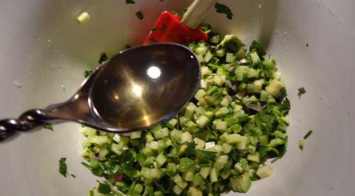 Tartare courgette, concombre et avocat 13