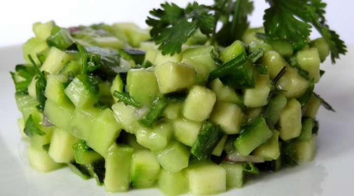 Tartare courgette, concombre et avocat 14