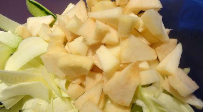 Salade courgette crue pomme et menthe 2