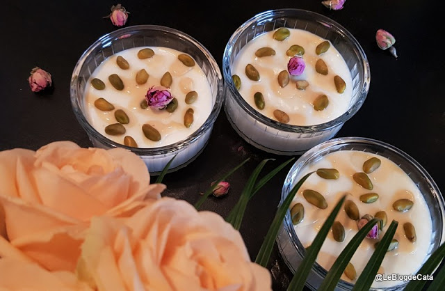 recettes qatariennes flan à l'eau de rose