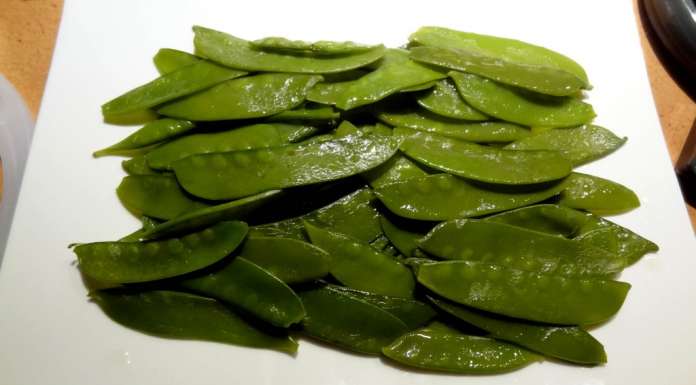 Salade de pois gourmands, chataigne et feta 4