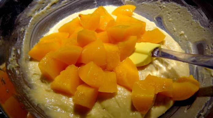 Gâteau au marcarpone pêches et amandes 7