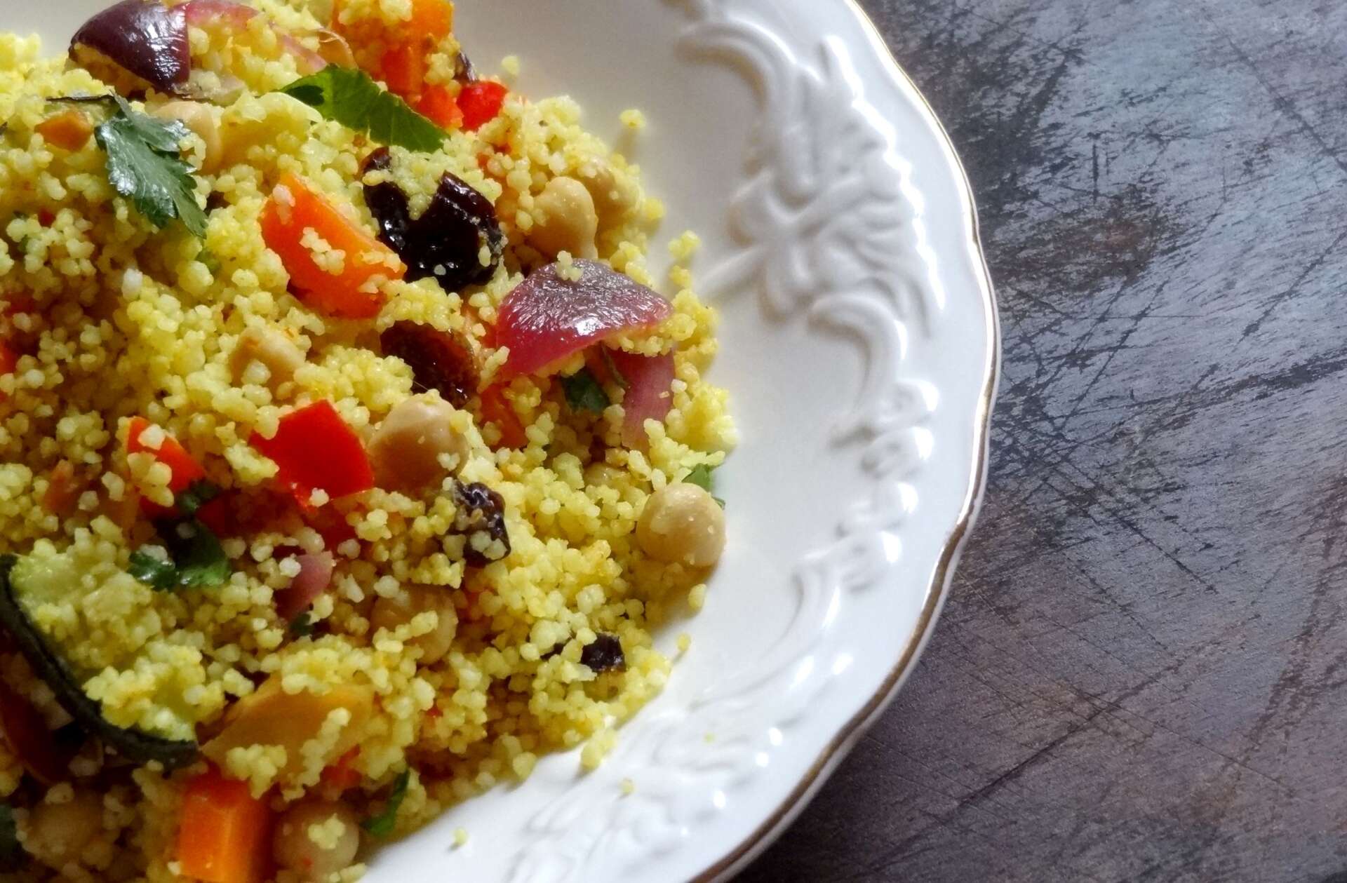 recettemarocaine couscous aux légumes grillés