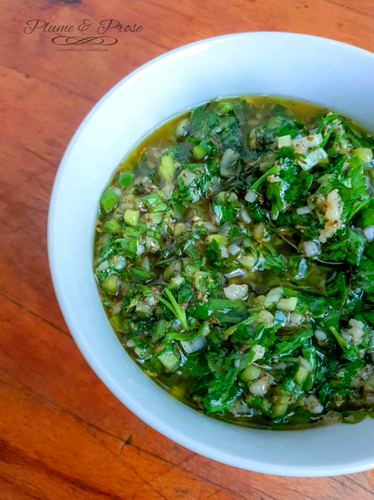 recettes argentines sauce chimmichurri verde