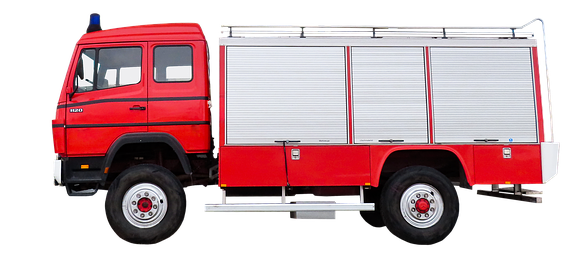 Le camion de pompiers