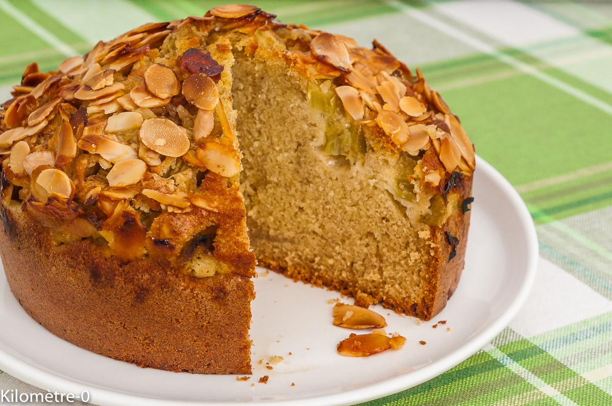 recettes norvégiennes gâteau rhubarde amandes