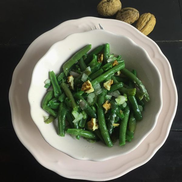 recettes russes haricots verts aux noix