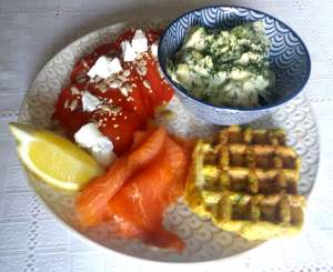 gaufre keto à l'aneth