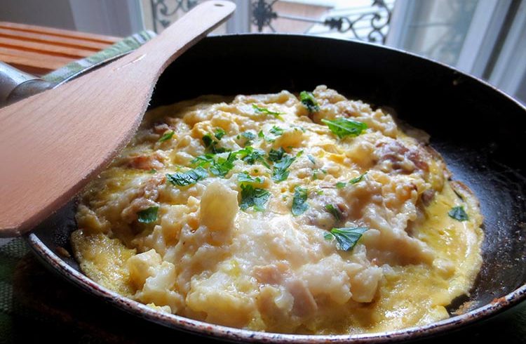 recettes ukrainiennes omelette au chou-fleur et champignons