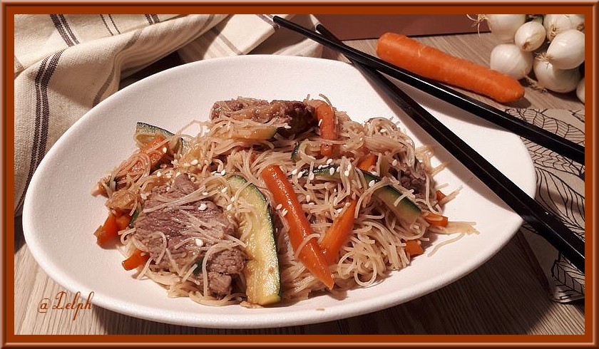 japchae wok de vermicelles au boeuf