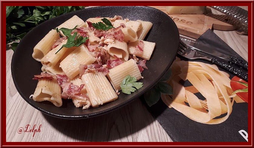 recettes saint marinaises rigatoni alla gricia