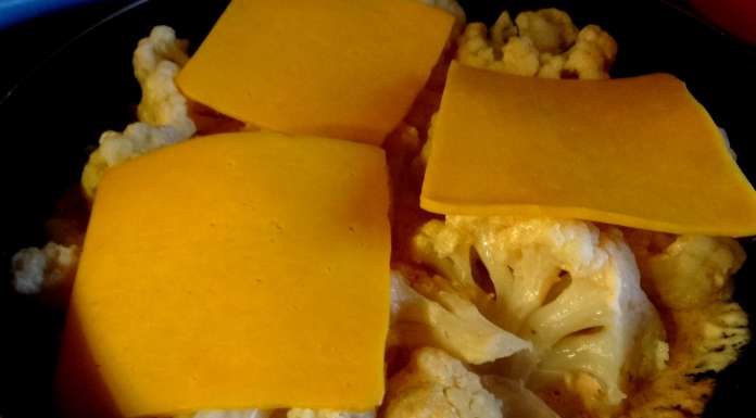 faire fondre le cheddar sur le chou fleur