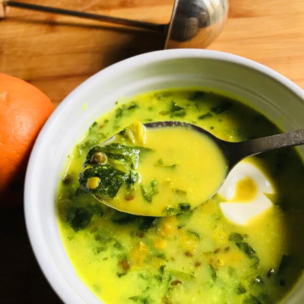 Recettes lesothiennes soupe d'épinards à la mandarine