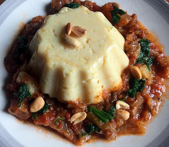 recettes zambiennes Ragoût de cacahuètes et polenta