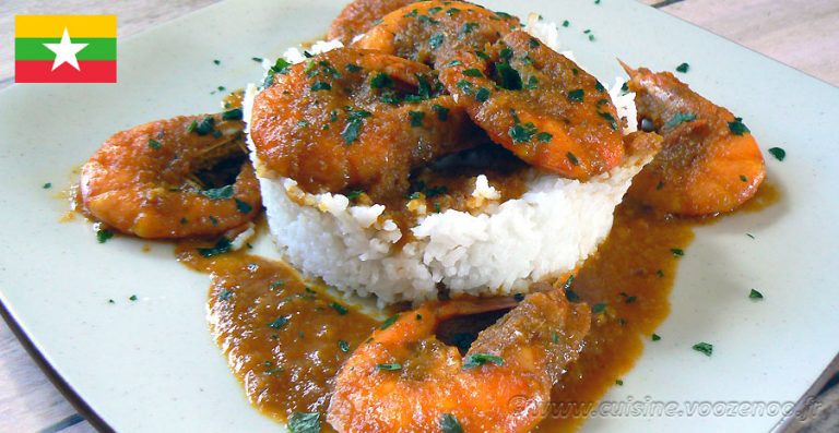 recettes birmanes curry de crevettes