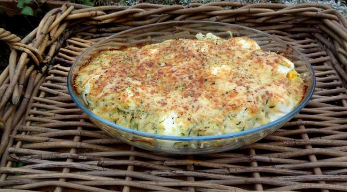 gratin de chou fleur aux oeufs et crème de courgette