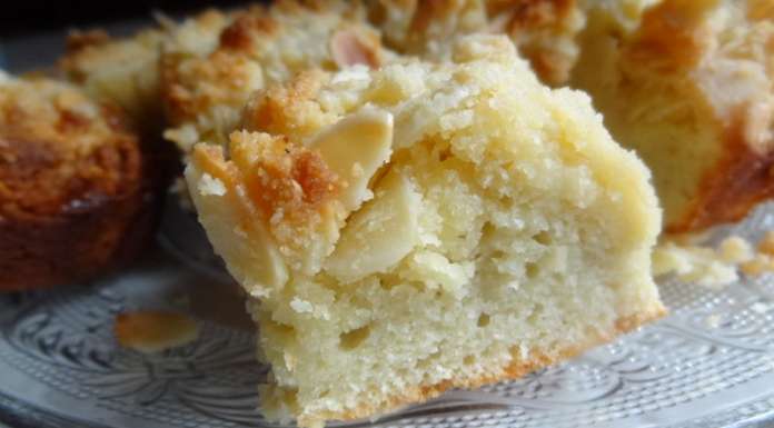 gâteau amandes keto vue d'une part