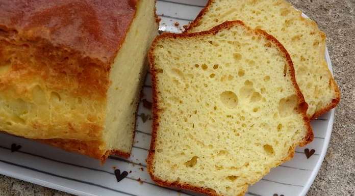 brioche keto détail d'une tranche