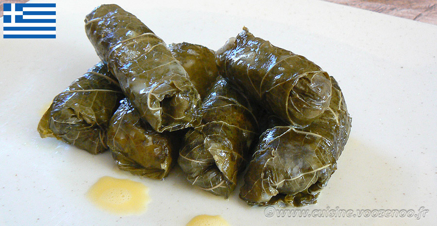 Recettes grecques dolmadakia me kima feuilles de vignes farcies