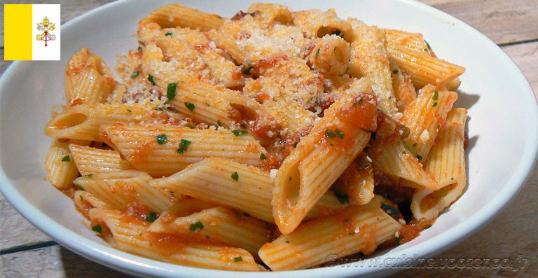 recettes vaticanes penne all'arrabiata