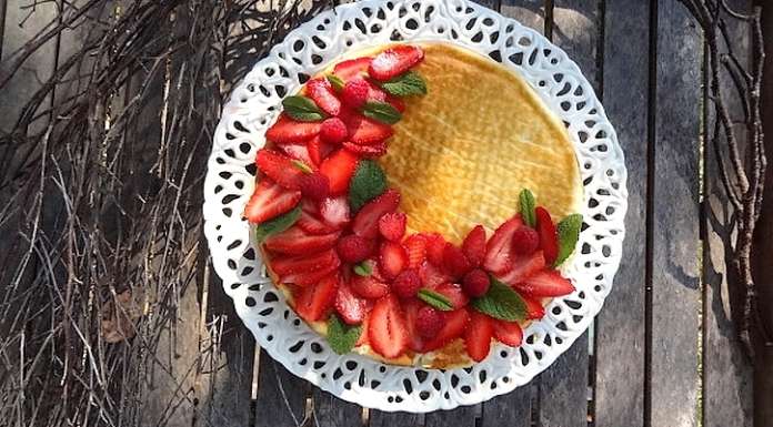 Gâteau léger ricotta fraises 