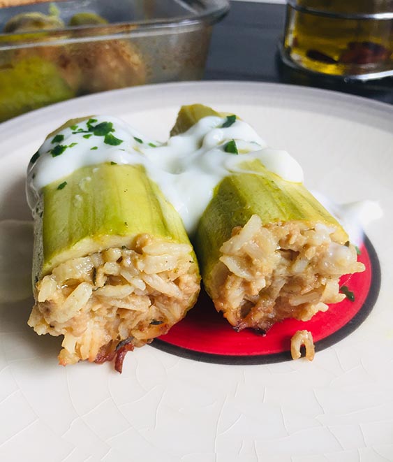 recettes syriennes courgettes farcies au yaourt