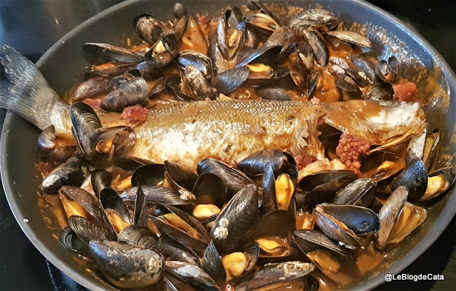 RECETTES bermudiennes bar aux moules et langoustines