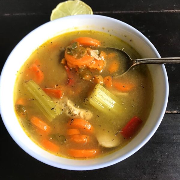 recettes bahaméennes souse de poulet vegan