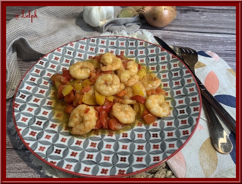 Recettes togolaises crevettes aux poivrons