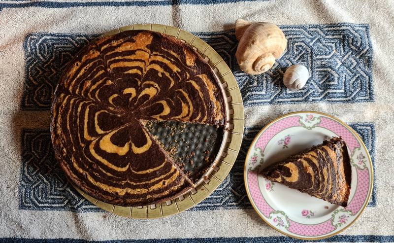 recettes cétogènes de Pâques gâteau zébré