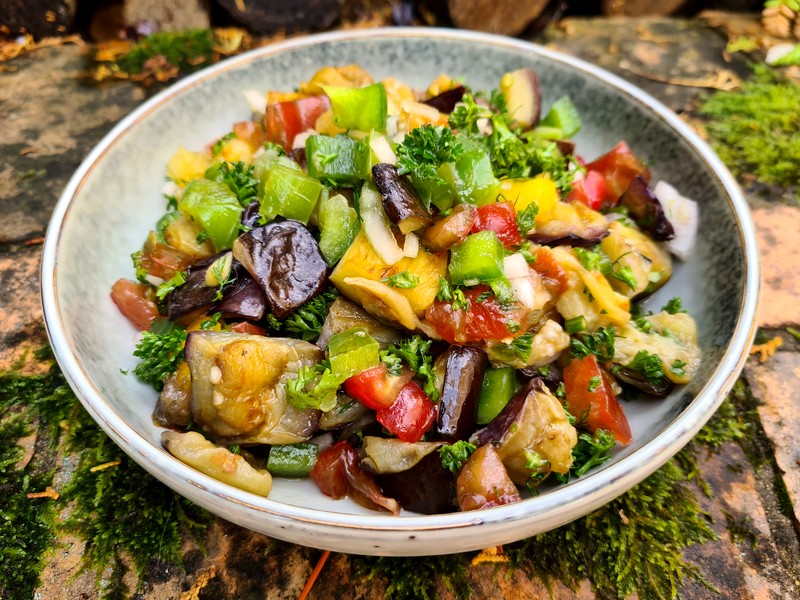 recettes turkmènes salade d'aubergines frites