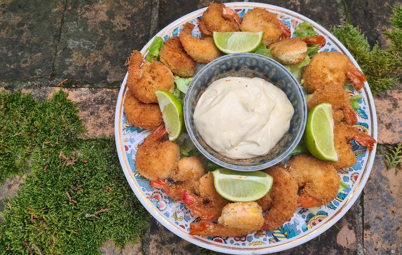 recettes arubaines crevettes panées à la noix de coco