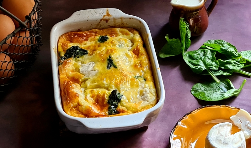 recettes canadiennes gratin d'épinards au fromage de chèvre