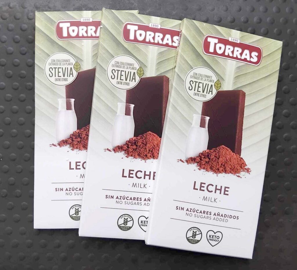 Chocolat au lait à la stévia TORRAS